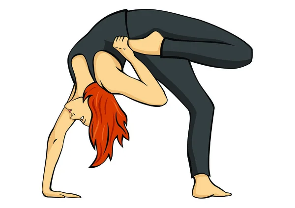 Yoga yapan bir kadın