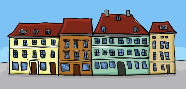 Häuser in einer Stadt — Stockvektor