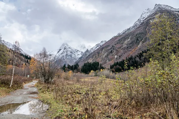 Walk Gorge Autumn Forest High Mountains Autumn Day — Stock Photo, Image