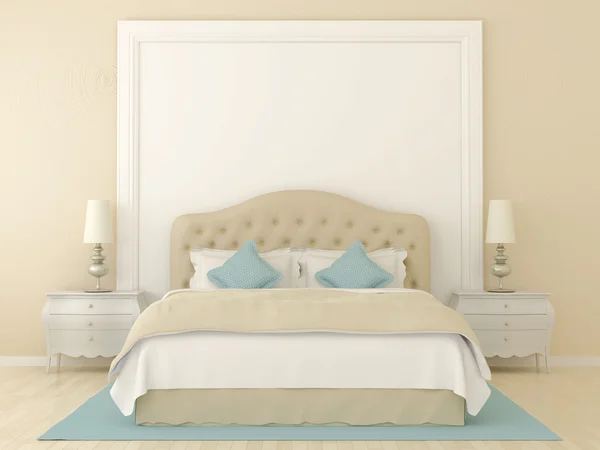 Beige bedroom — Stock Photo, Image