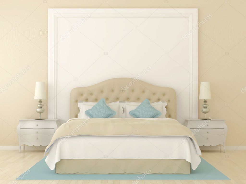 beige slaapkamer — Stockfoto © JZhuk #13610138 beige slaapkamer — Stockfoto © JZhuk #13610138
