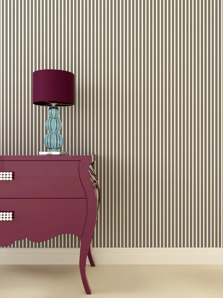 Glamor dresser with lamp — Stock Photo, Image