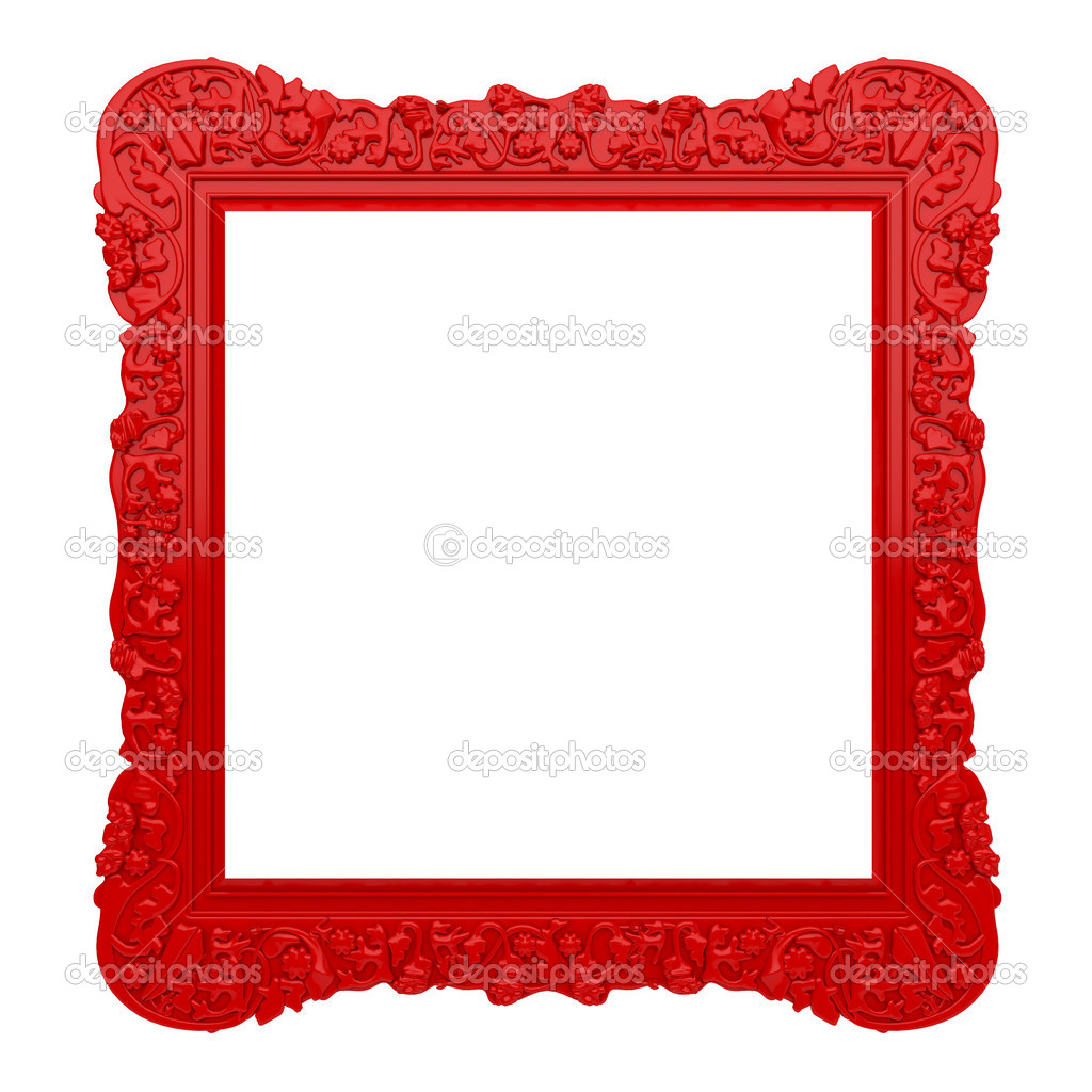 Red ornate frame