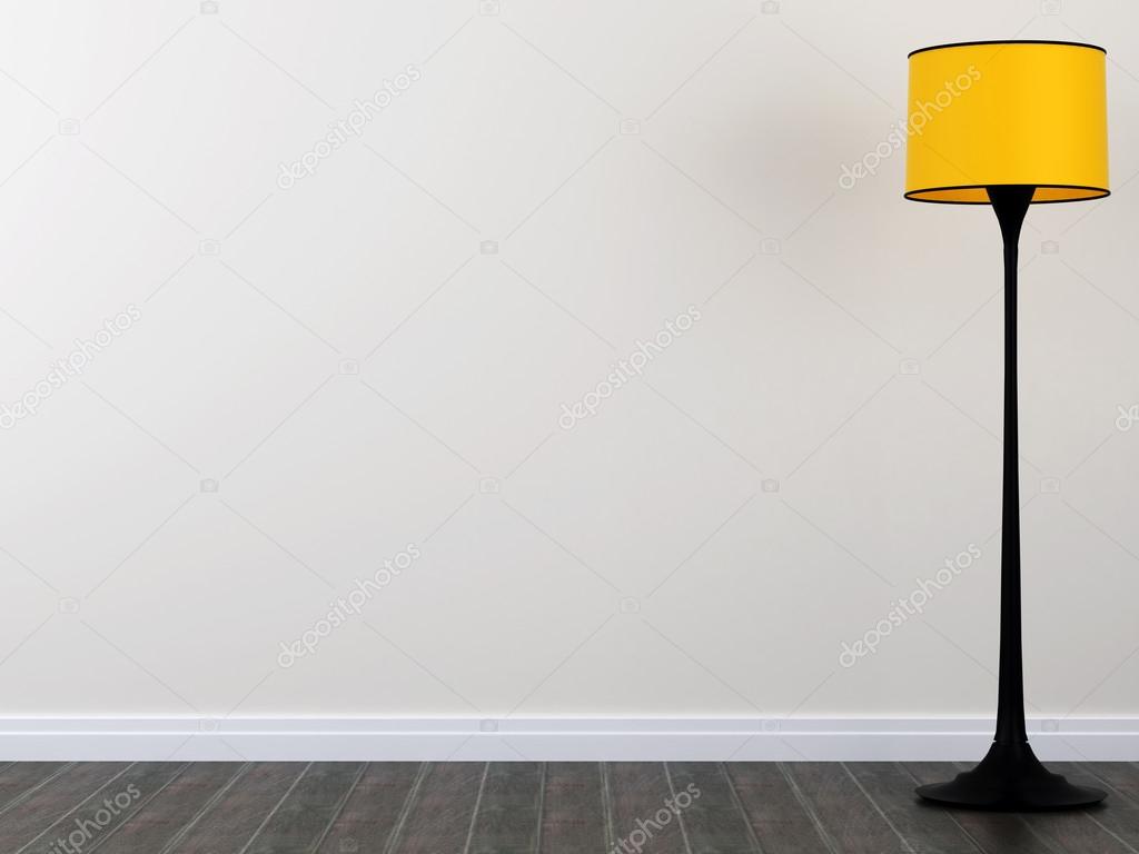 Yellow floor lamp