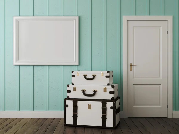 White bags in the interior — Stock Photo, Image