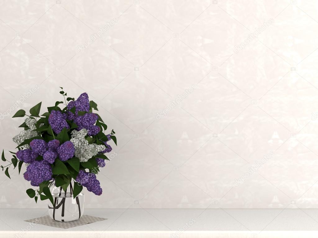 A vase of flowers against a beige wall