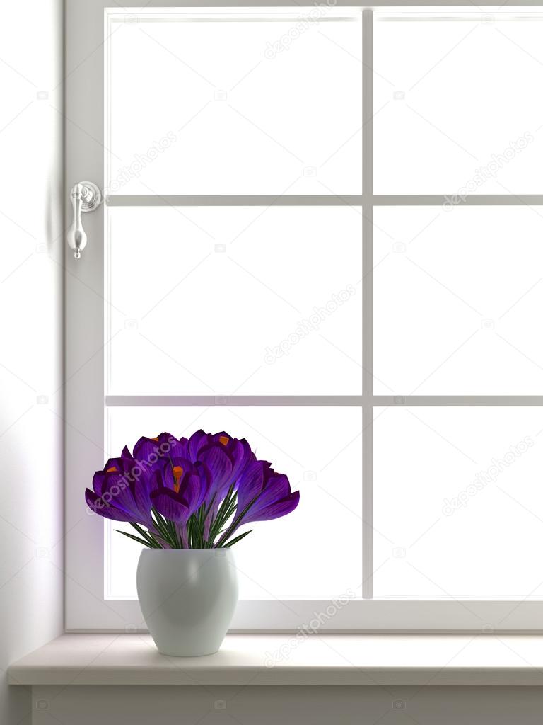 Flowers near the window