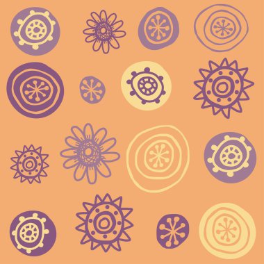 seamless modeli. Sevimli çiçek arka plan.