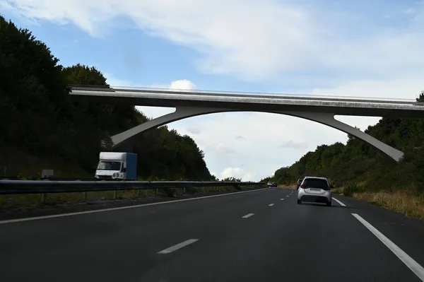 Ponte Sull Autostrada Francia — Foto Stock