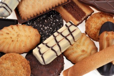 Arka planda yakın plan çerez çeşitleri