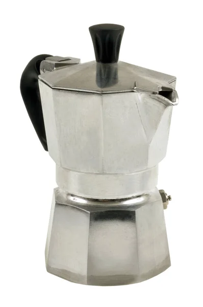 Italian Coffee Maker Close White Background — Stock Photo, Image