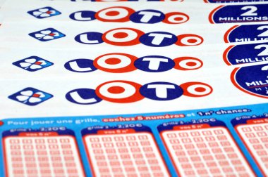 Close-up French Loto Bulletins 