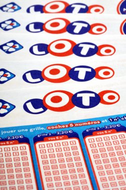 Close-up French Loto Bulletins 
