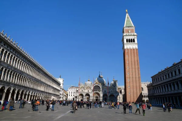 Basílica San Marcos Campanario San Marcos Venecia —  Fotos de Stock