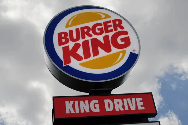 Sinalização Restaurante Burger King Vannes Bretanha — Fotografia de Stock