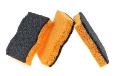 Beyaz arkaplanda çift taraflı süngerler 