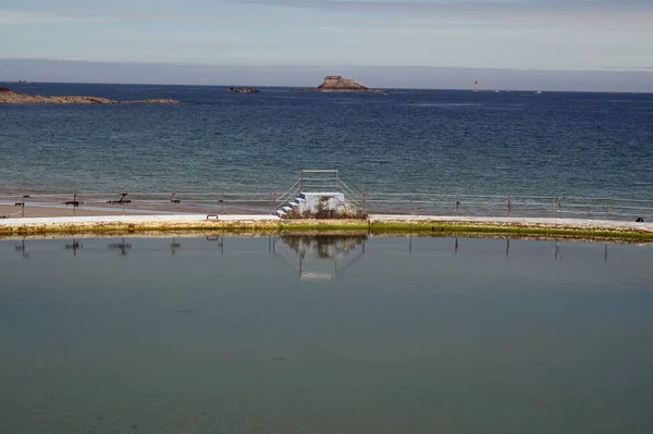 Seawater Swimming Pool Promenade Des Allies Dinard — стоковое фото