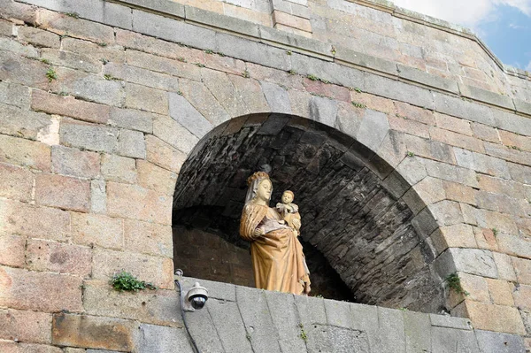 Notre Dame Grand Porte Wallen Van Saint Malo — Stockfoto