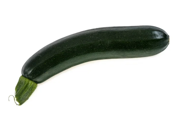 Mentah Zucchini Menutup Pada Latar Belakang Putih — Stok Foto