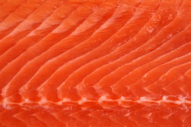 Çiğ alabalık filetosu. 