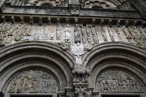 Architektonisches Detail Der Kathedrale Von Santa Cruz Compostela — Stockfoto