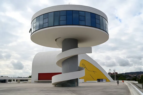 Torre Belvedere Auditório Centro Niemeyer Aviles Espanha — Fotografia de Stock