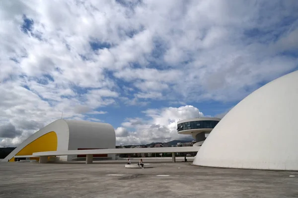 Cupola Com Torre Belvedere Auditório Centro Niemeyer Aviles Espanha — Fotografia de Stock
