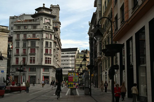 Pelayo Straße Der Stadt Oviedo Spanien Rue Pelayo Dans Ville — Stockfoto