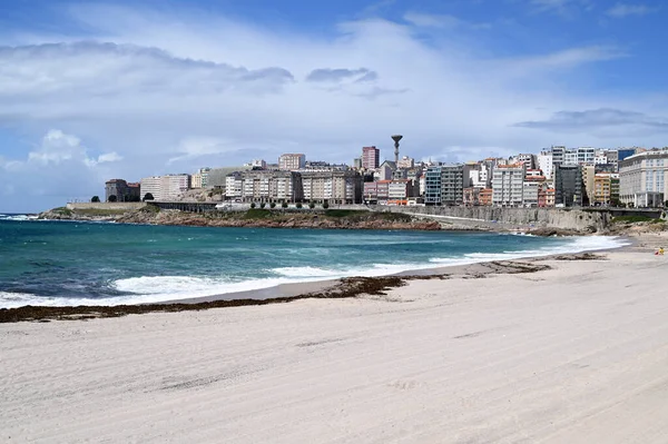 Orzan Beach Coruna Sunny Day — Fotografia de Stock