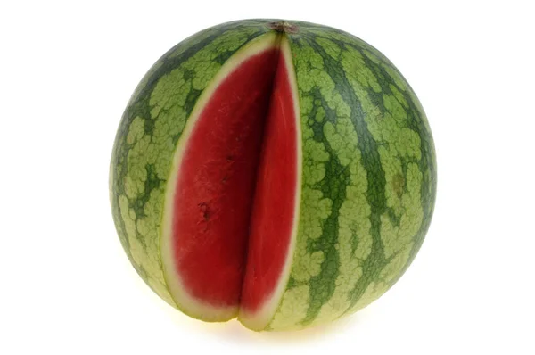 Sliced Watermelon Close White Background — 图库照片