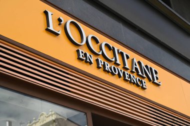 Sign of L'Occitane en Provence close-up 