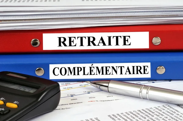 Files Retirement France Supplementary Pension — Foto de Stock