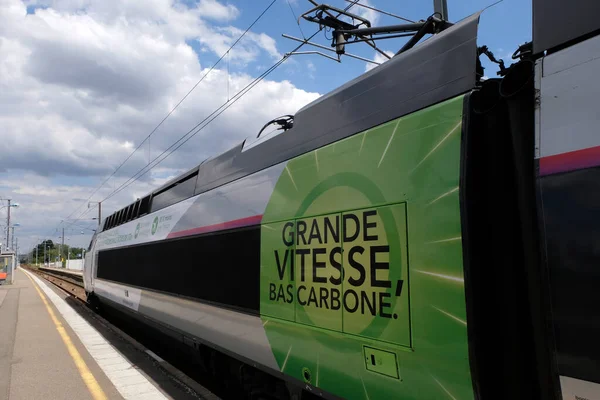 Tgv Vannes Railway Station Brittany High Speed Low Carbon Written — Stockfoto