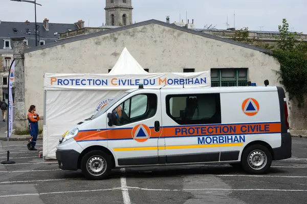 Van Tent Civil Protection Morbihan — Stockfoto