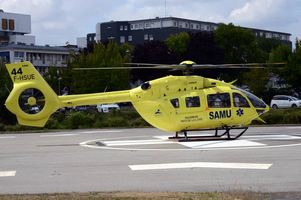 Samu Des Pays Loire Helicopter Heliport Bretagne Atlantique Hospital Center — Stock fotografie