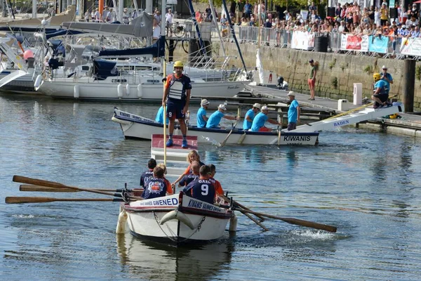 Vannes France August 2022 Positioning Crews Nautical Jousts Vannes Brittany — Stockfoto