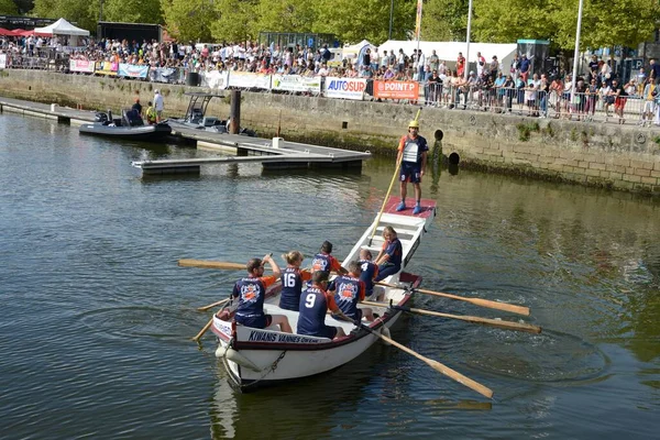 Vannes France August 2022 Positioning Crew Nautical Jousts Vannes Brittany — Stockfoto