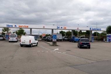 E.Leclerc self-service service station in the city of Vannes in Brittany