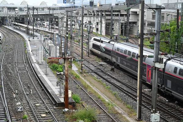 Arrival Train Rennes Sncf Station Brittany — Stockfoto