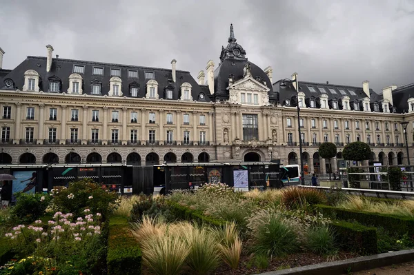 Central Post Office City Rennes Brittany Green Space Stormy Day — Stockfoto