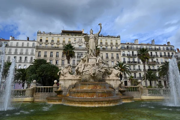 Federationens Källa Skapad Bröderna Gaudensi Och Allar Place Liberte Toulon Stockfoto