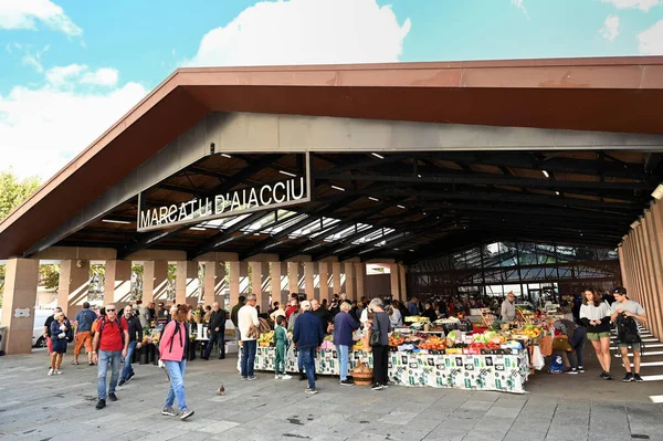 Αγορά Του Ajaccio Στην Κορσική — Φωτογραφία Αρχείου