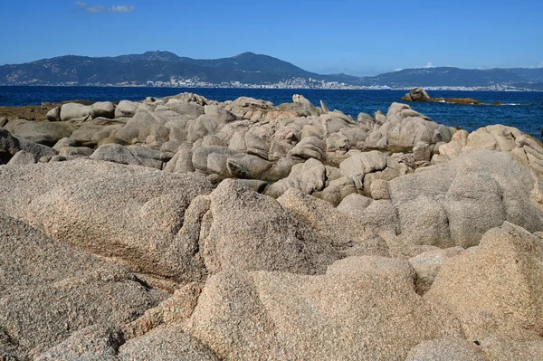 Rocce Isolella Nella Baia Ajaccio Corsica — Foto Stock