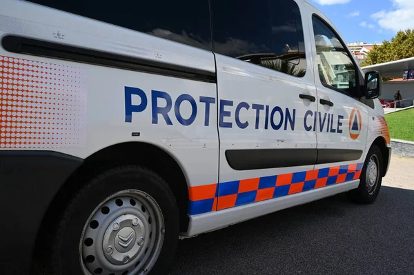 Detailní Záběr Francouzské Vozidlo Civilní Ochrany — Stock fotografie