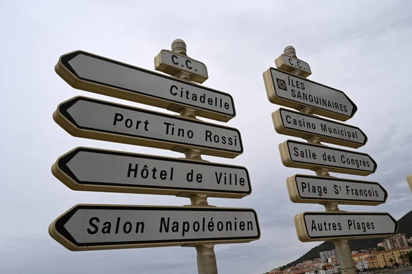 French Road Sign Showing Different Directions — Stock Photo, Image