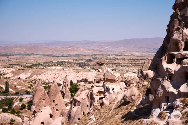 Capadocia Anatolia Turquía Vista Aérea Del Parque Nacional Goreme Formaciones — Foto de Stock
