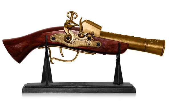 Arma decorativa no fundo branco — Fotografia de Stock