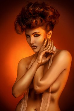 bandaj cinsel yetişkin kız portresi