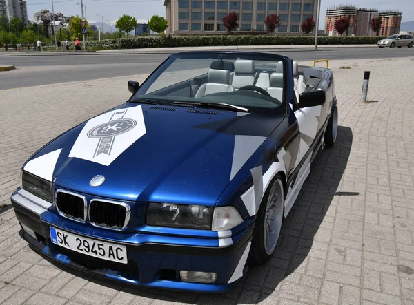 View Sport Car Bmw E36 Cabriolet Sport Rims Covered Decals — 스톡 사진
