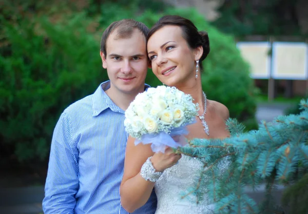 Brud och bridesman — Stockfoto